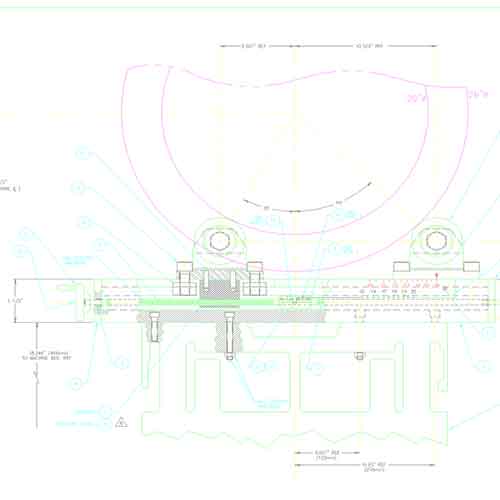 CAD design plans for a new NDT system